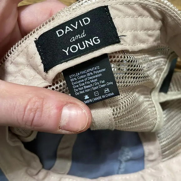 NWT David and Young Adjustable Women's Baseball Cap Blue Distressed - Picture 2 of 12